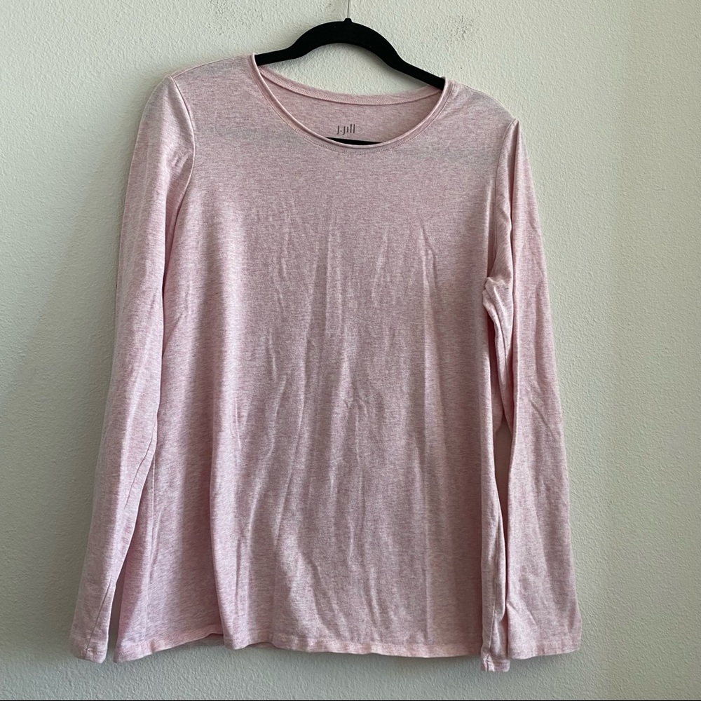 J.Jill Rolled Crewneck Neck Tee